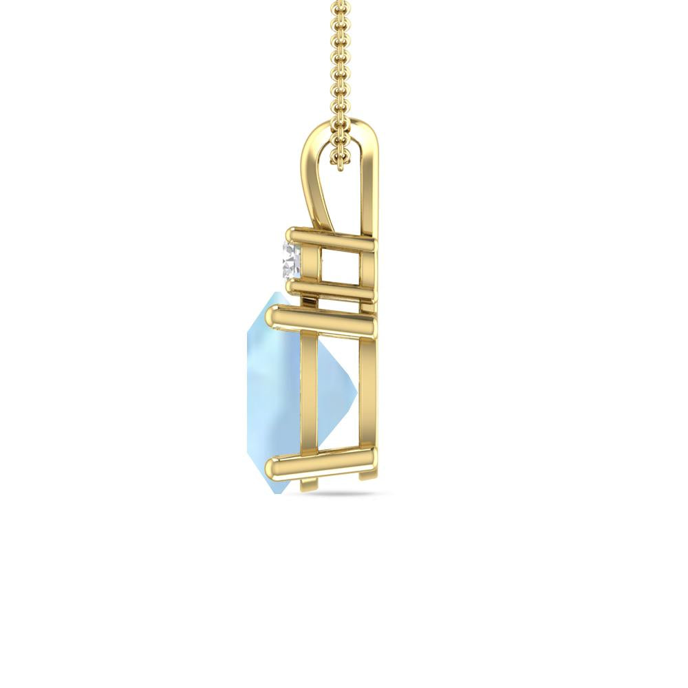 Yellow Gold - Aquamarine