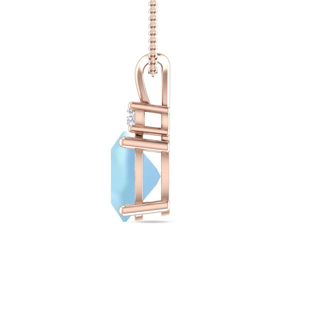 Rose Gold - Aquamarine