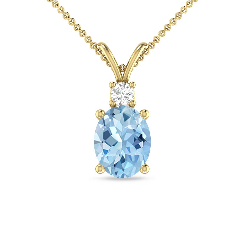 Yellow Gold - Aquamarine