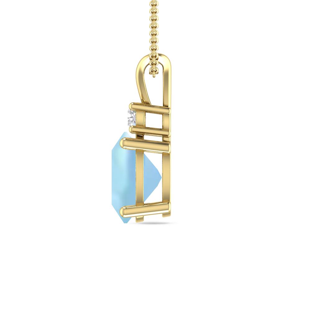 Yellow Gold - Aquamarine