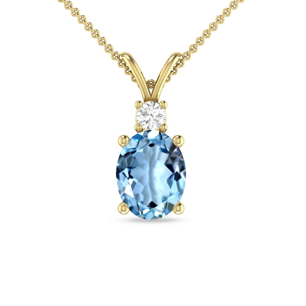 Yellow Gold - Aquamarine