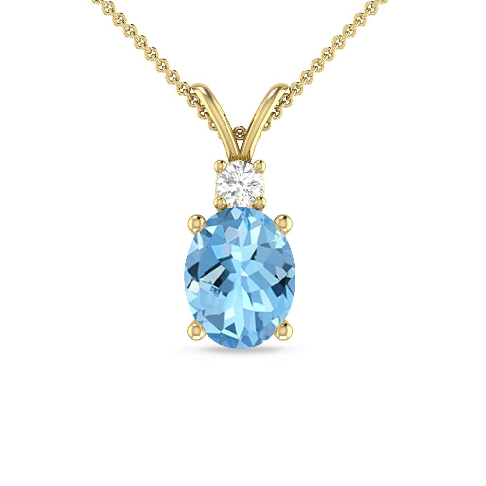 Yellow Gold - Aquamarine