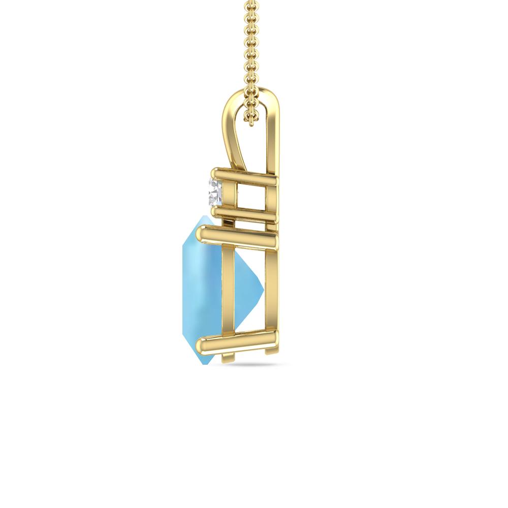 Yellow Gold - Aquamarine