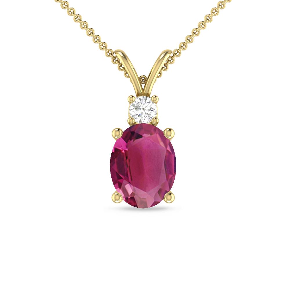 Yellow Gold - Pink Tourmaline