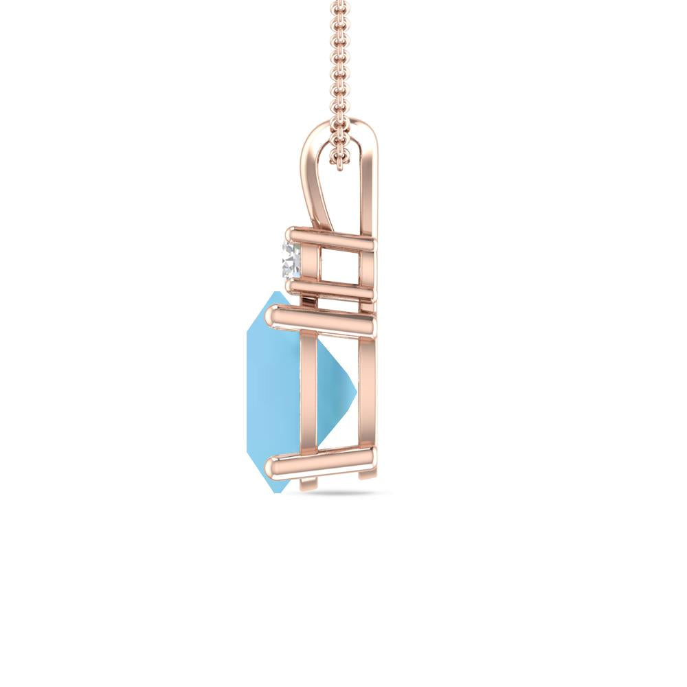 Rose Gold - Blue Topaz