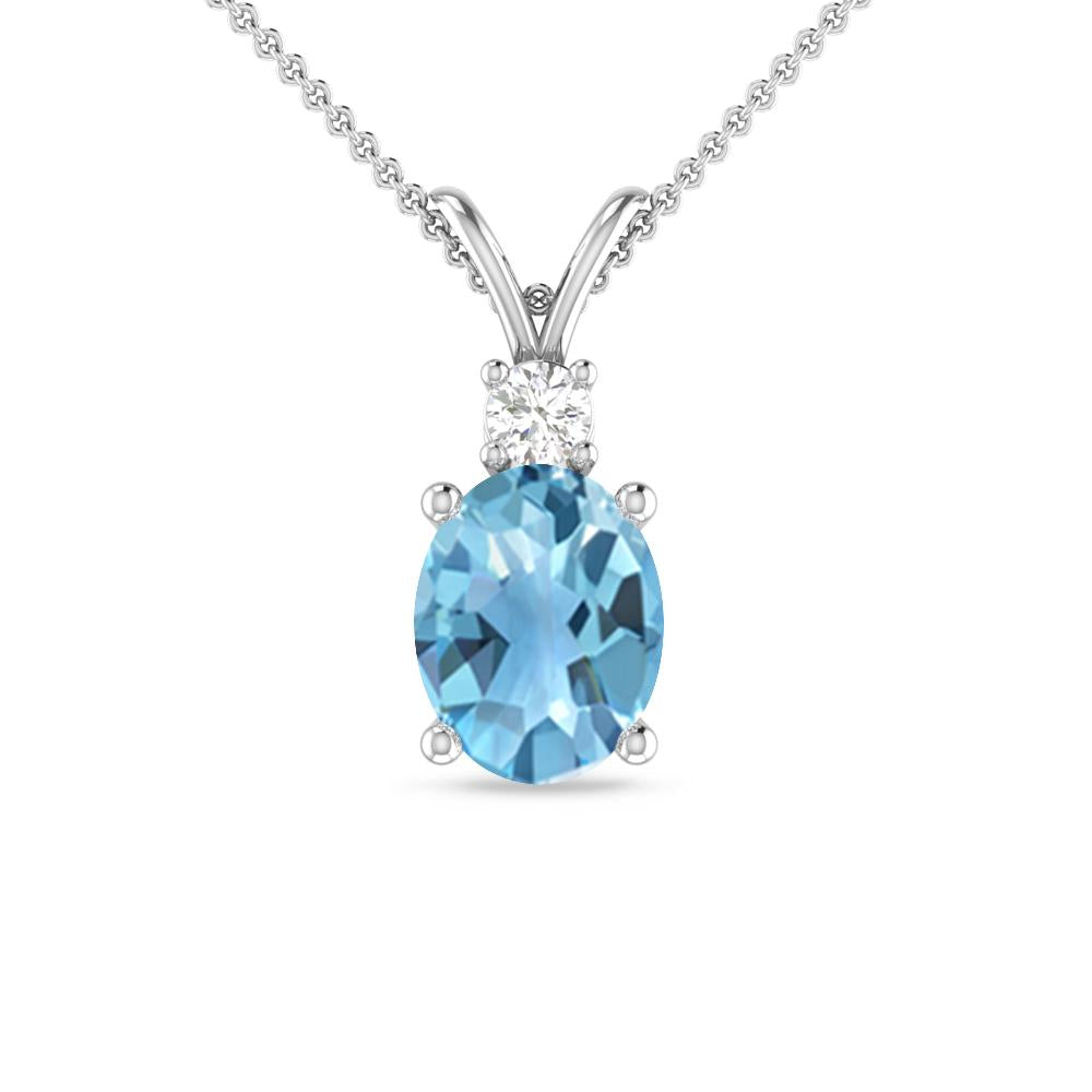 White Gold - Blue Topaz