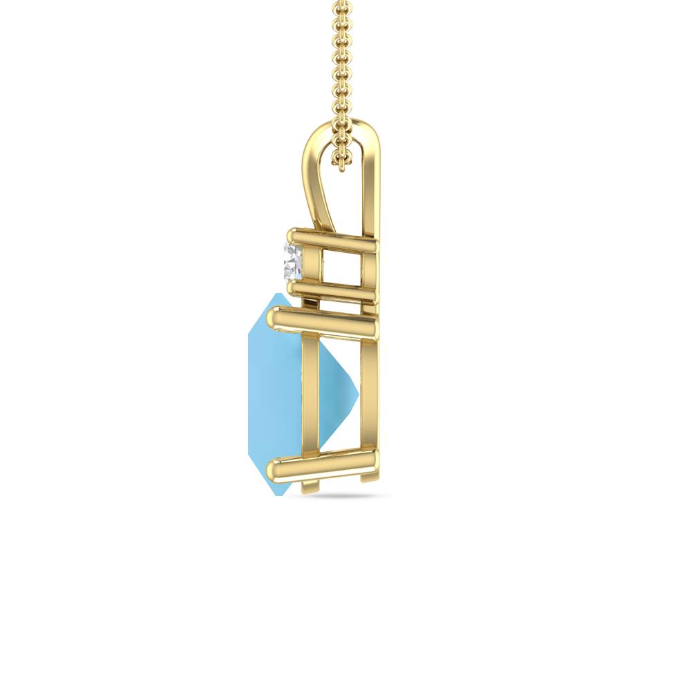 Yellow Gold - Blue Topaz