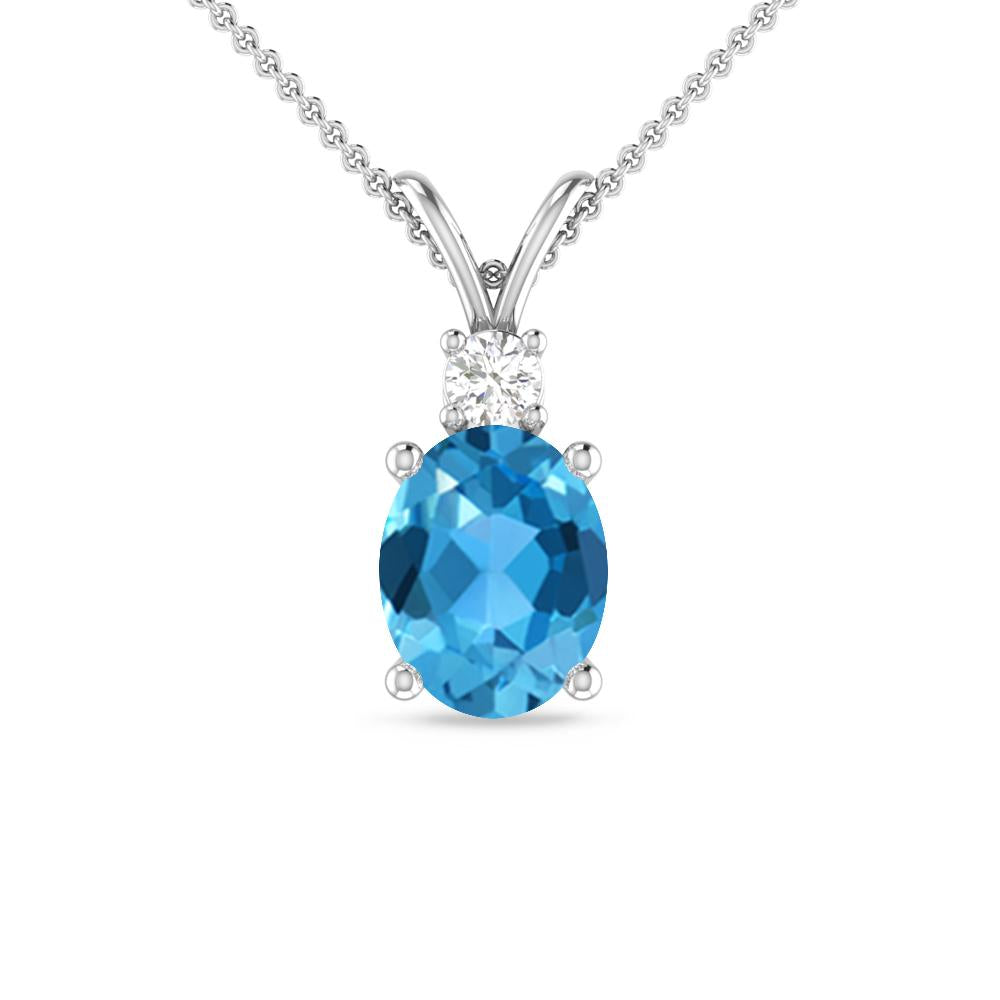 White Gold - Blue Topaz