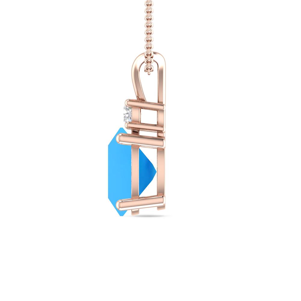 Rose Gold - Blue Topaz