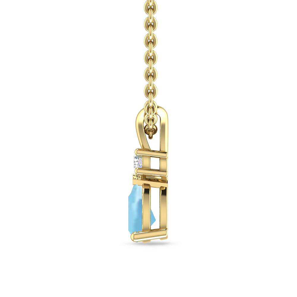 Yellow Gold - Aquamarine