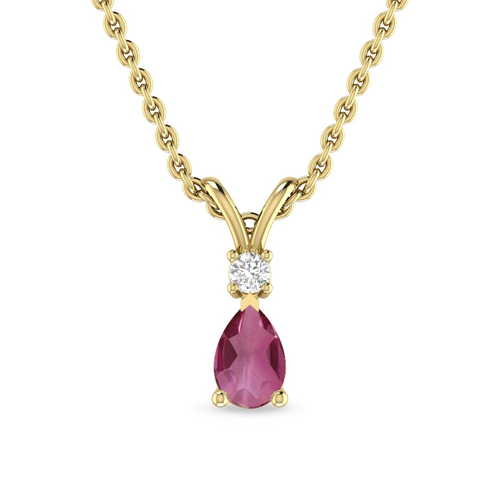 Yellow Gold - Pink Tourmaline