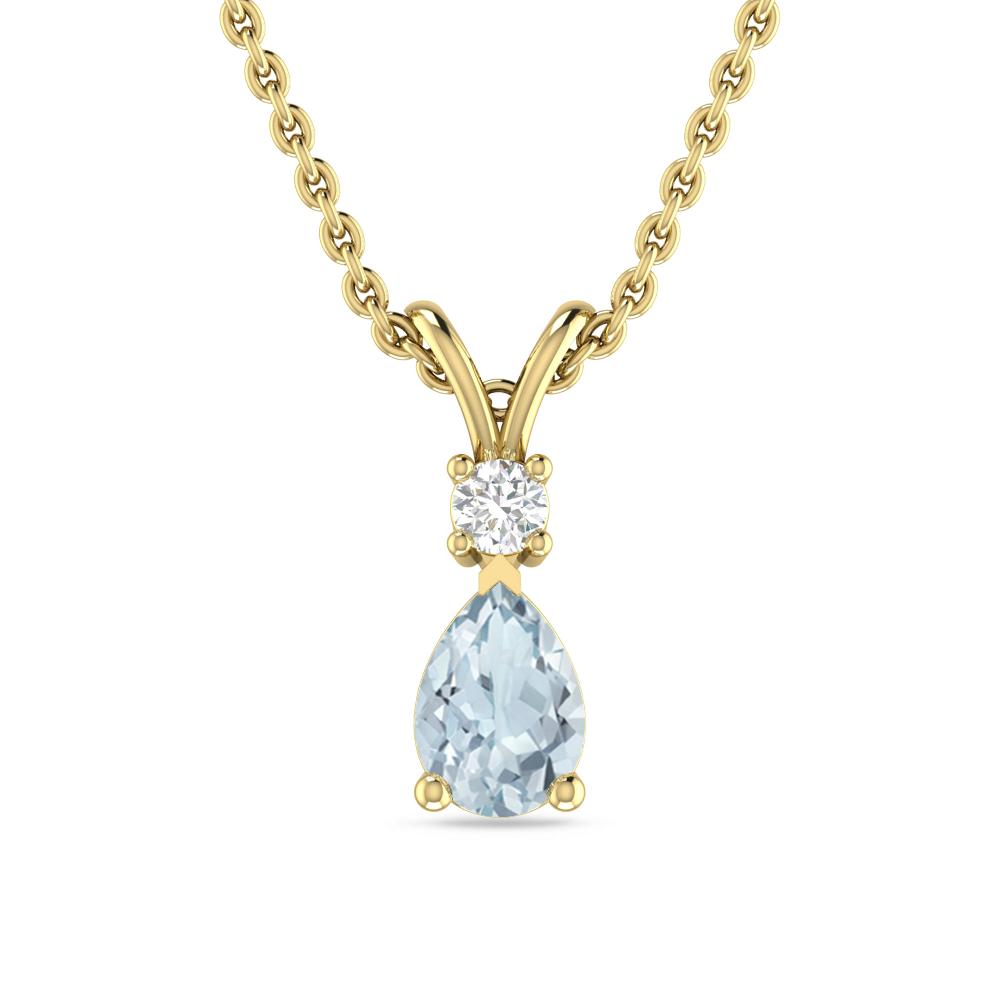 Yellow Gold - Aquamarine