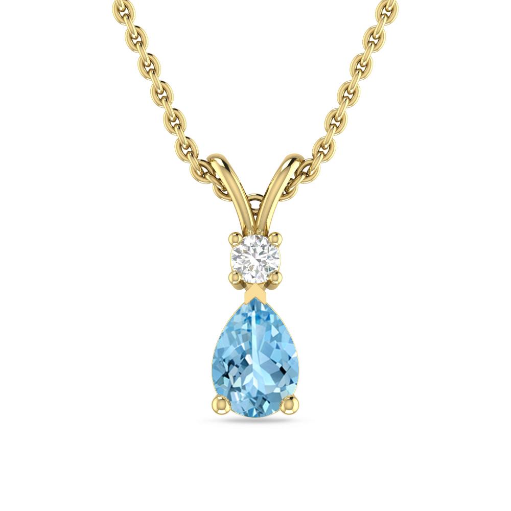 Yellow Gold - Aquamarine