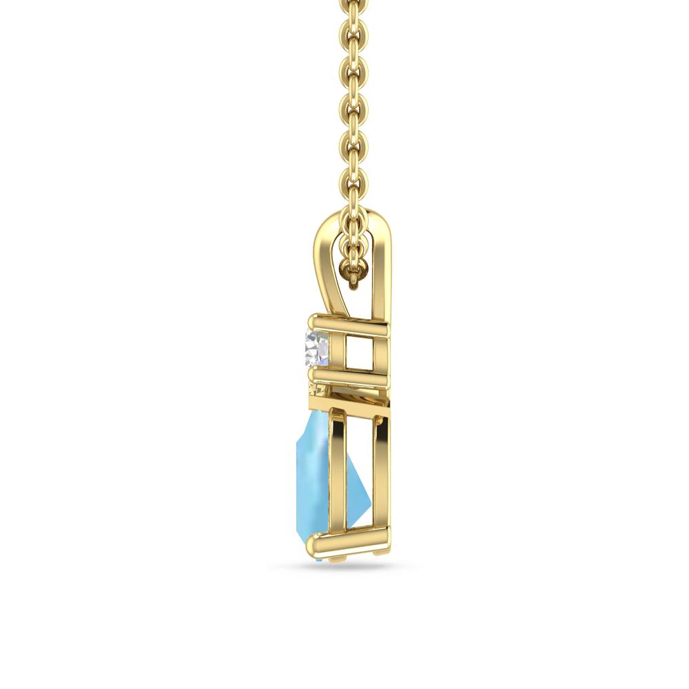 Yellow Gold - Aquamarine