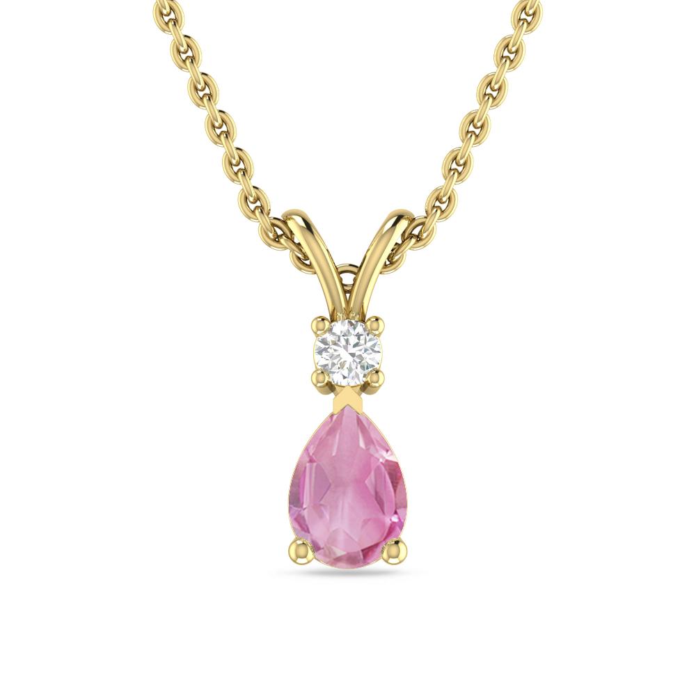 Yellow Gold - Pink Tourmaline