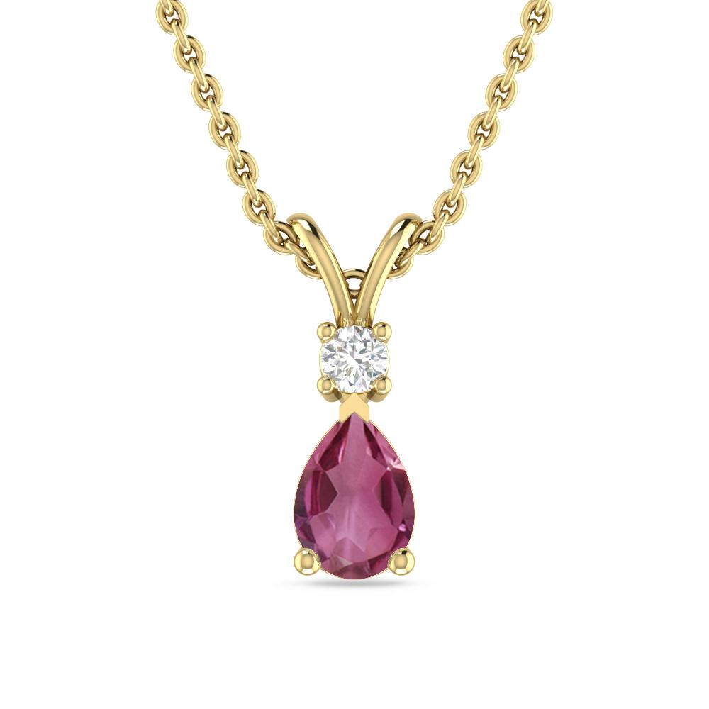 Yellow Gold - Pink Tourmaline