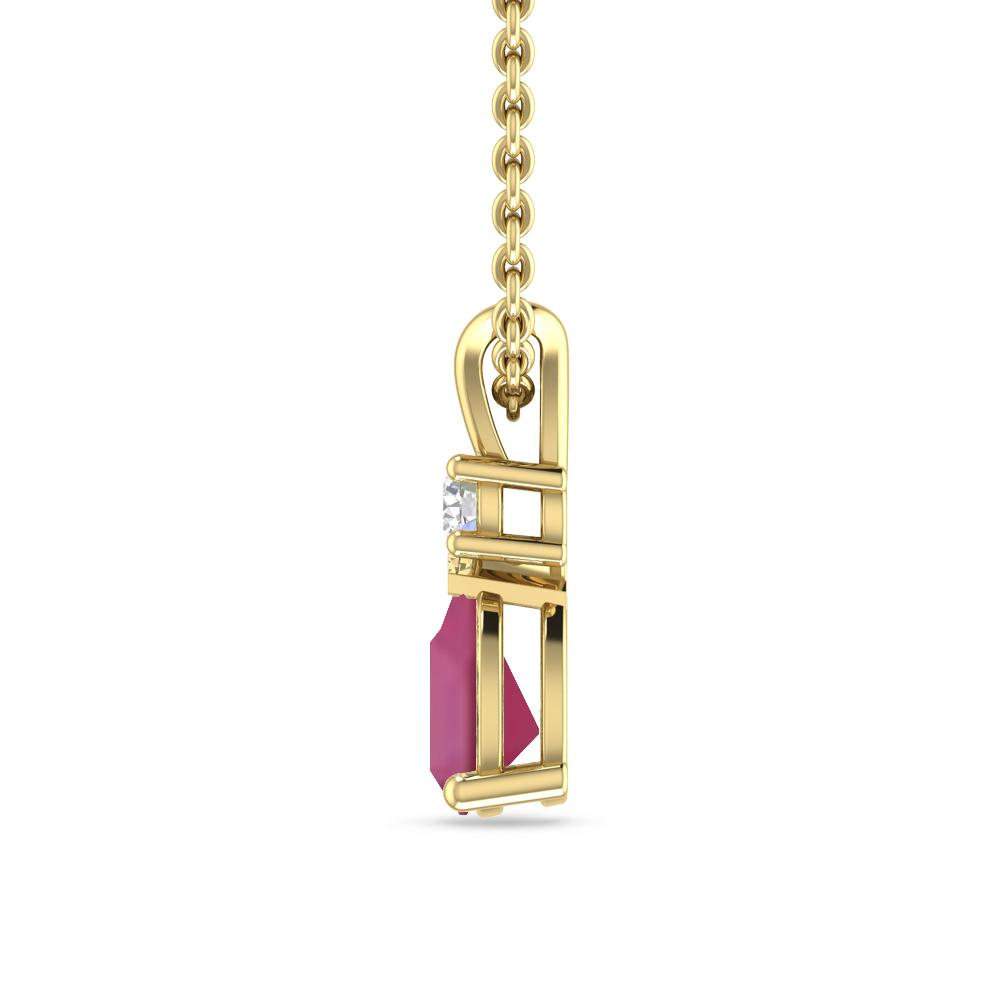 Yellow Gold - Pink Tourmaline