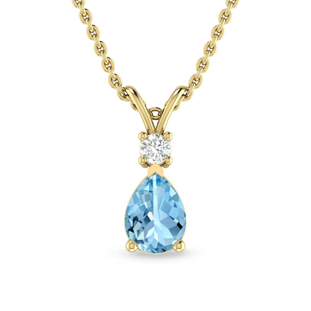 Yellow Gold - Aquamarine