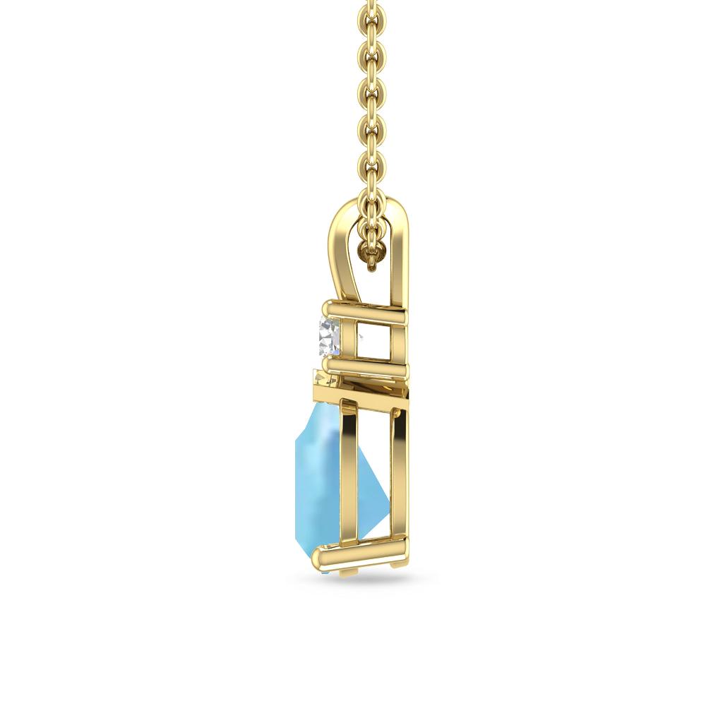 Yellow Gold - Aquamarine