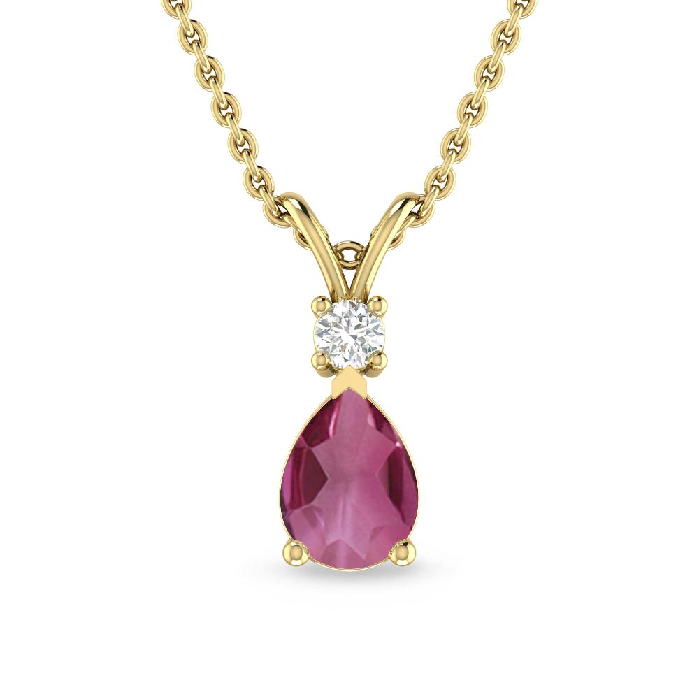 Yellow Gold - Pink Tourmaline