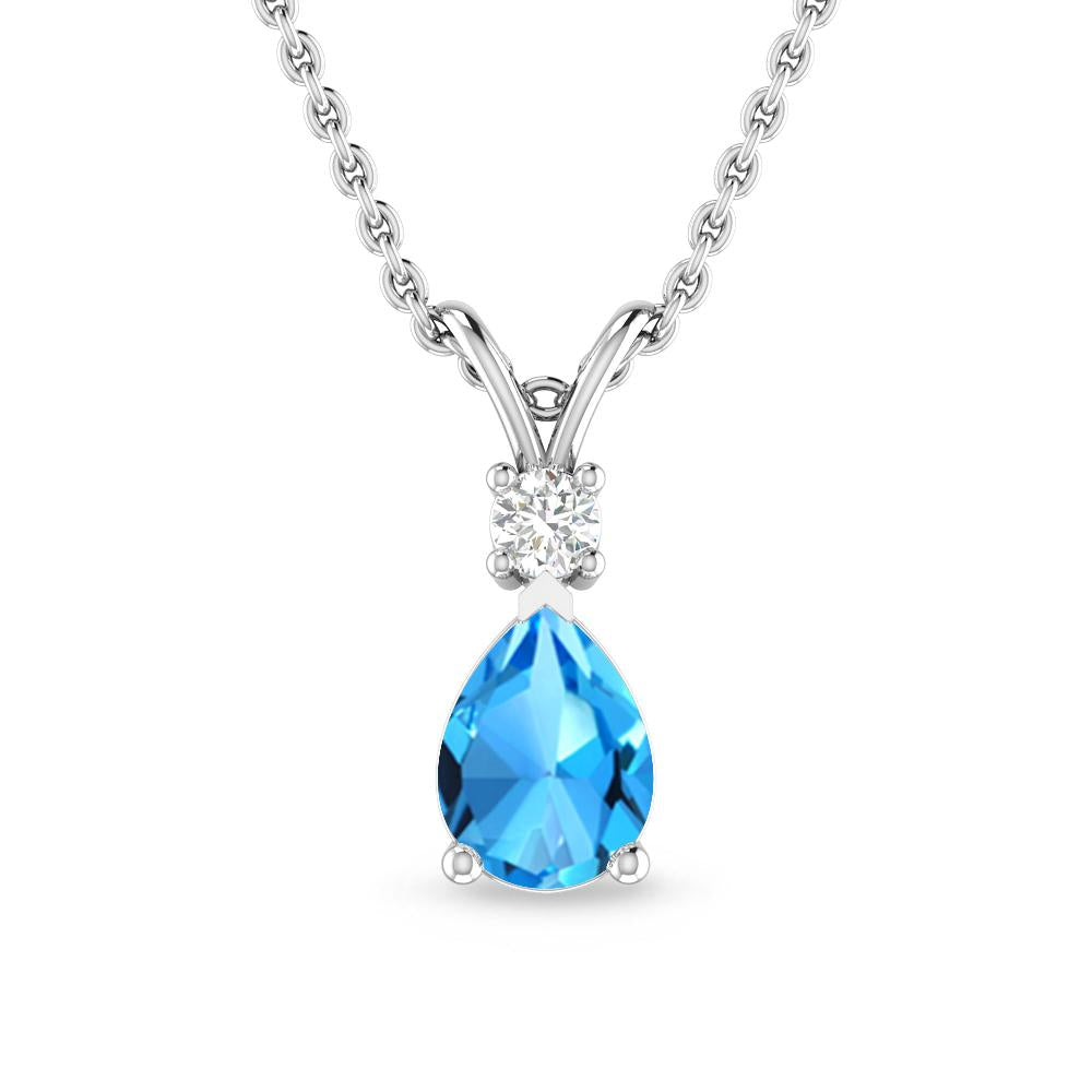 White Gold - Blue Topaz