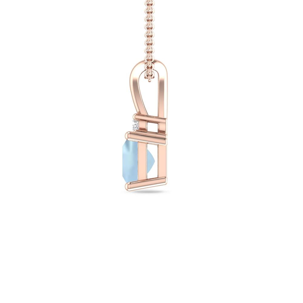 Rose Gold - Aquamarine