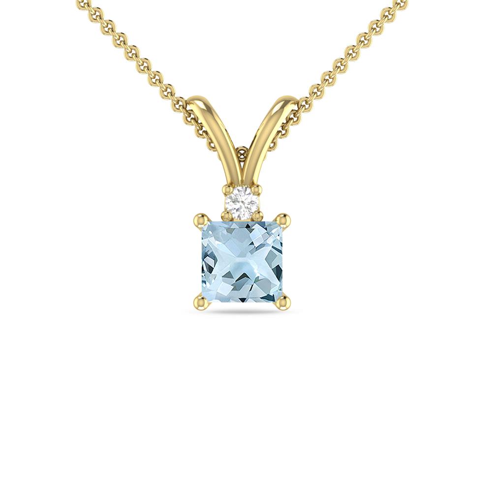 Yellow Gold - Aquamarine