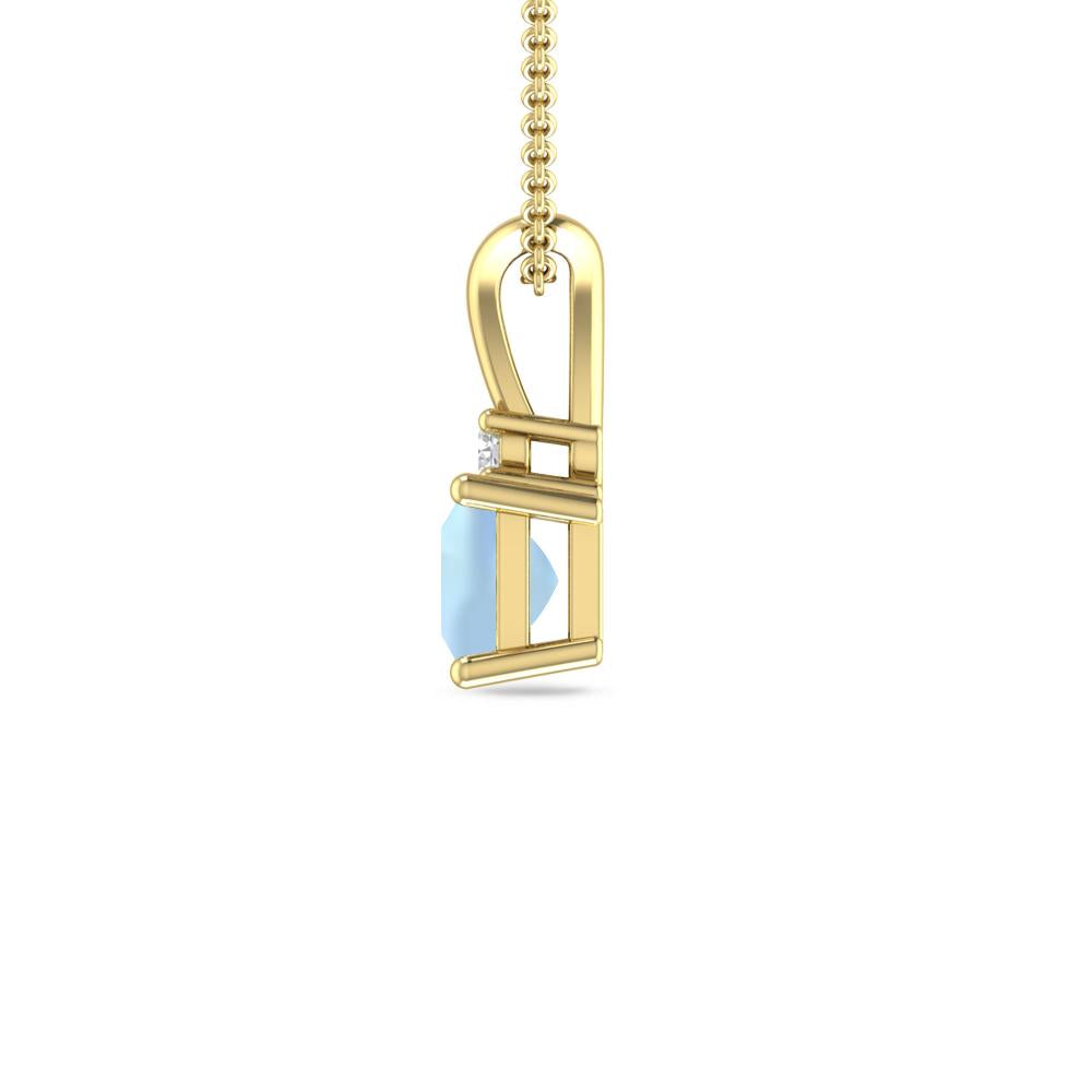 Yellow Gold - Aquamarine