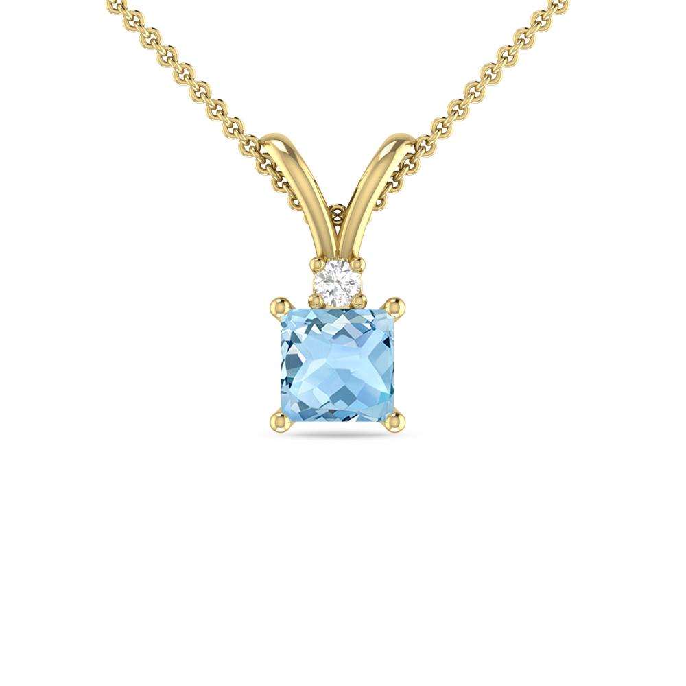 Yellow Gold - Aquamarine