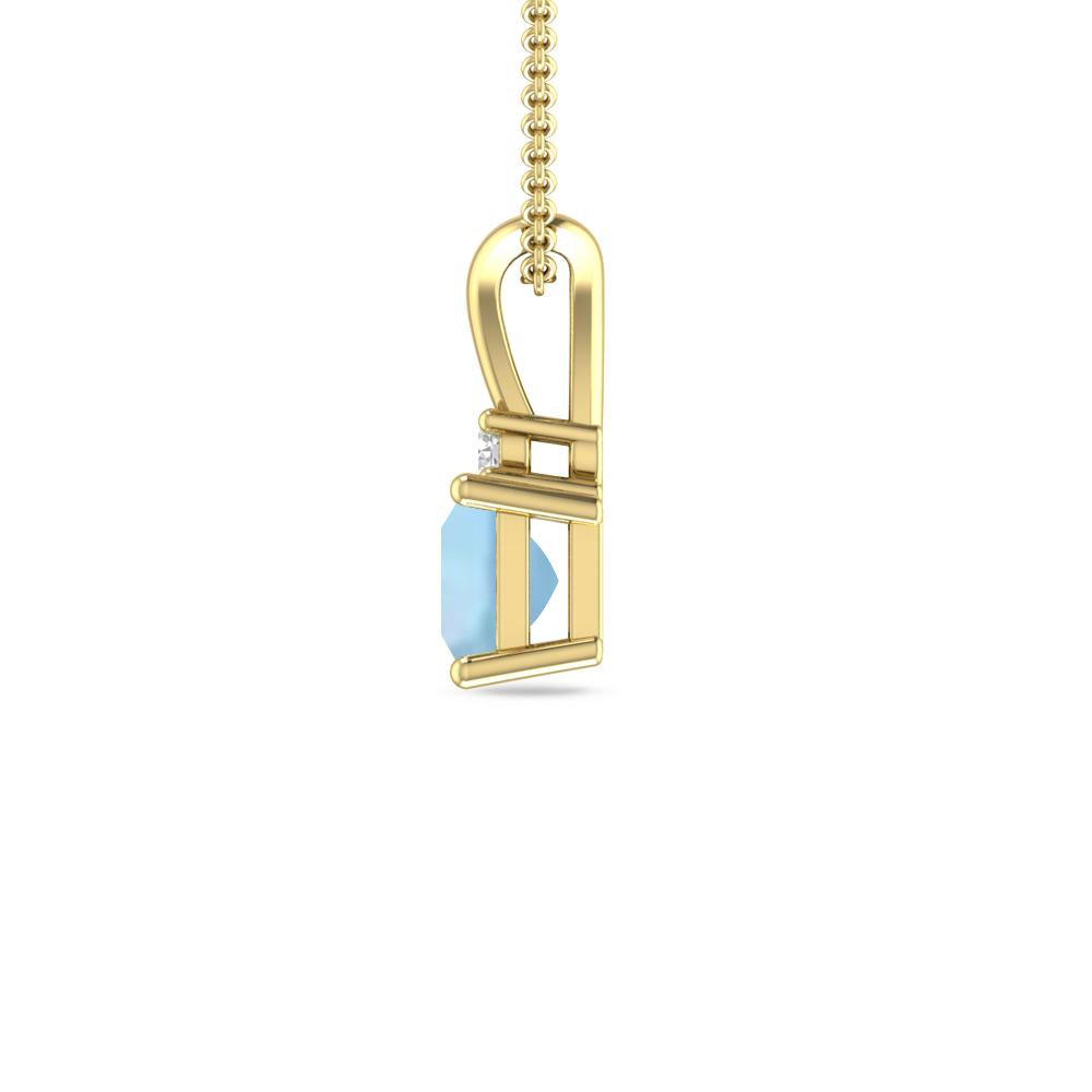 Yellow Gold - Aquamarine