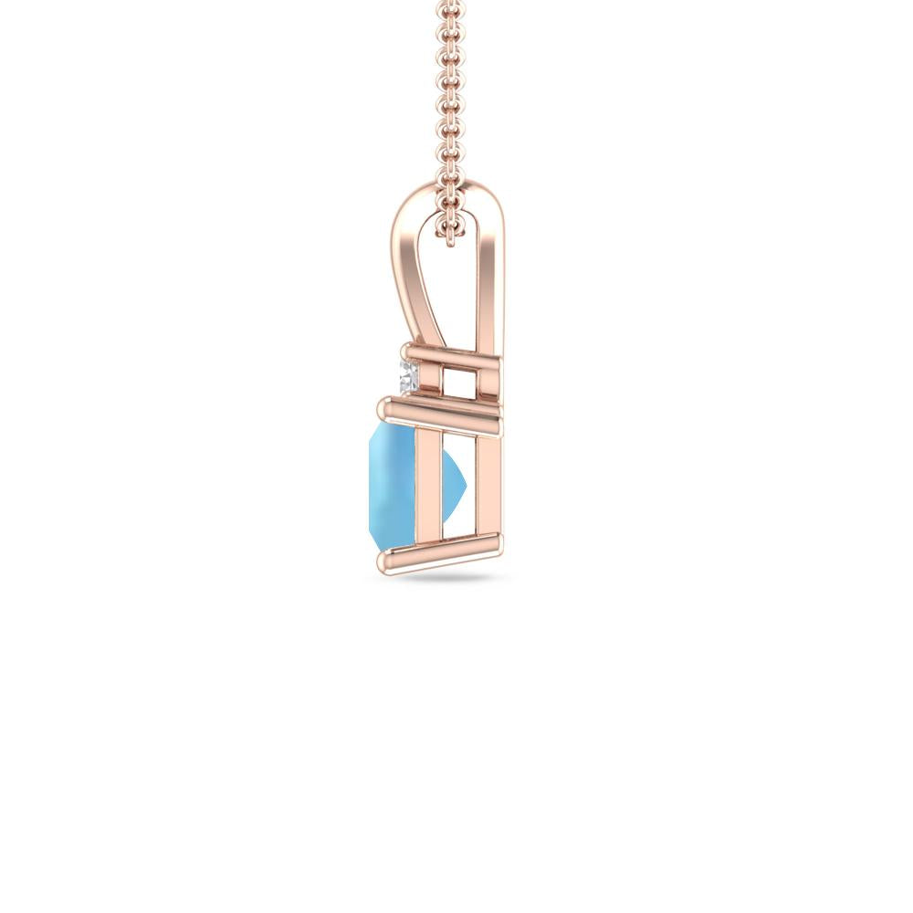 Rose Gold - Aquamarine