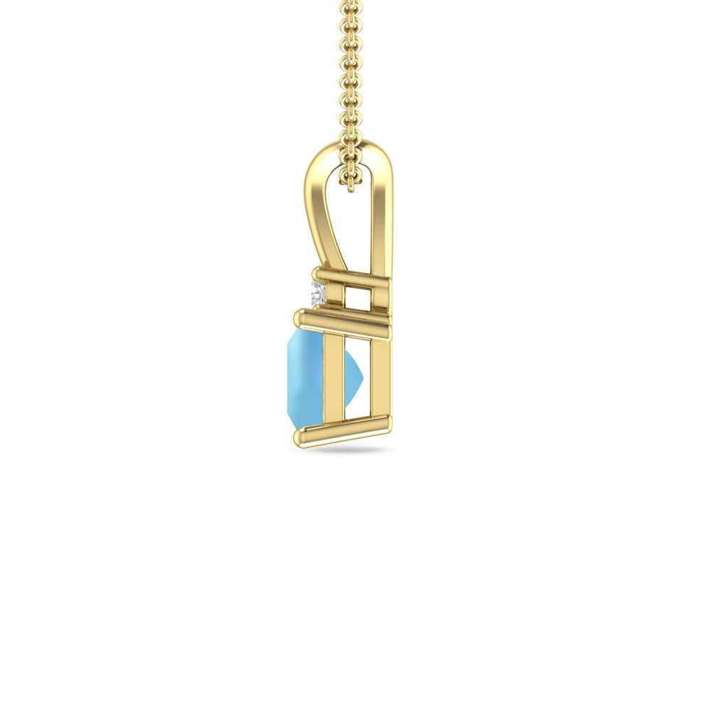 Yellow Gold - Aquamarine