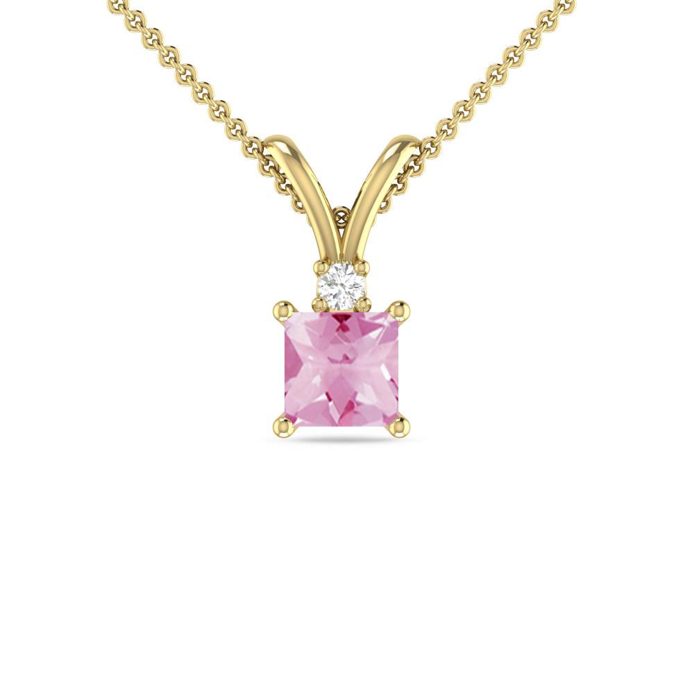 Yellow Gold - Pink Tourmaline