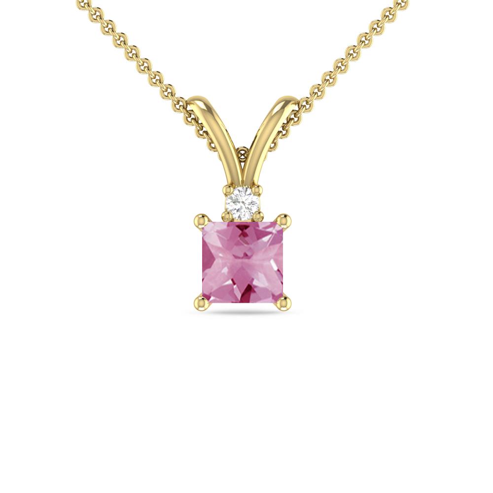 Yellow Gold - Pink Tourmaline