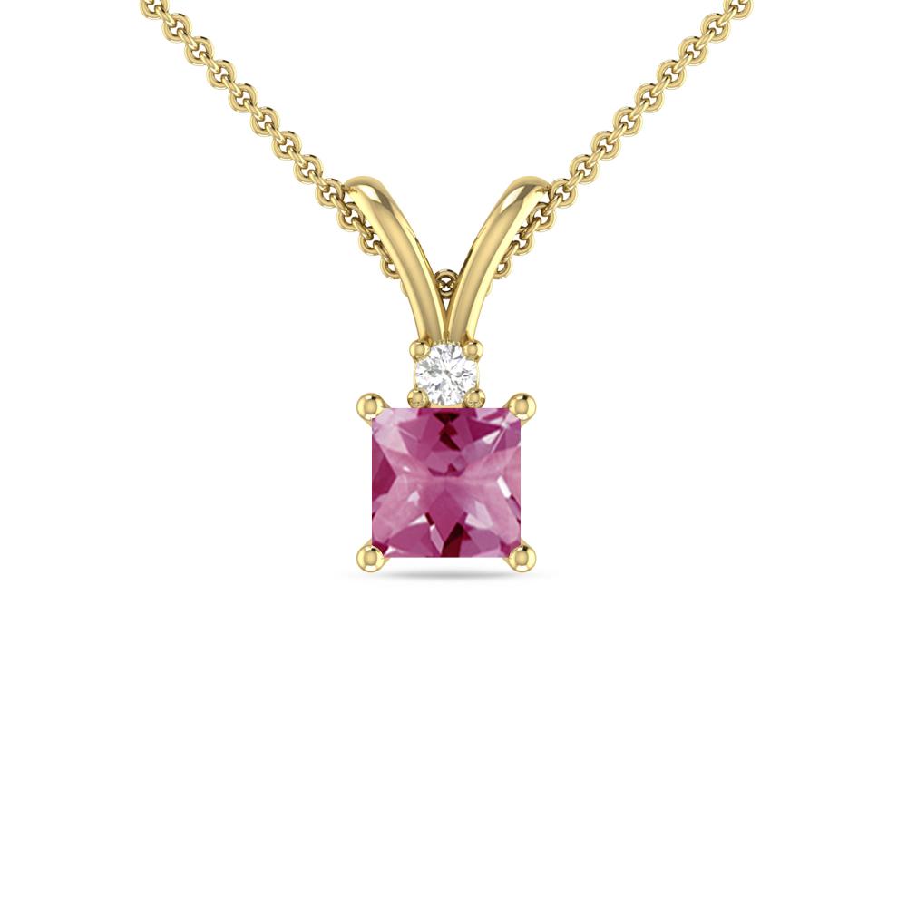 Yellow Gold - Pink Tourmaline