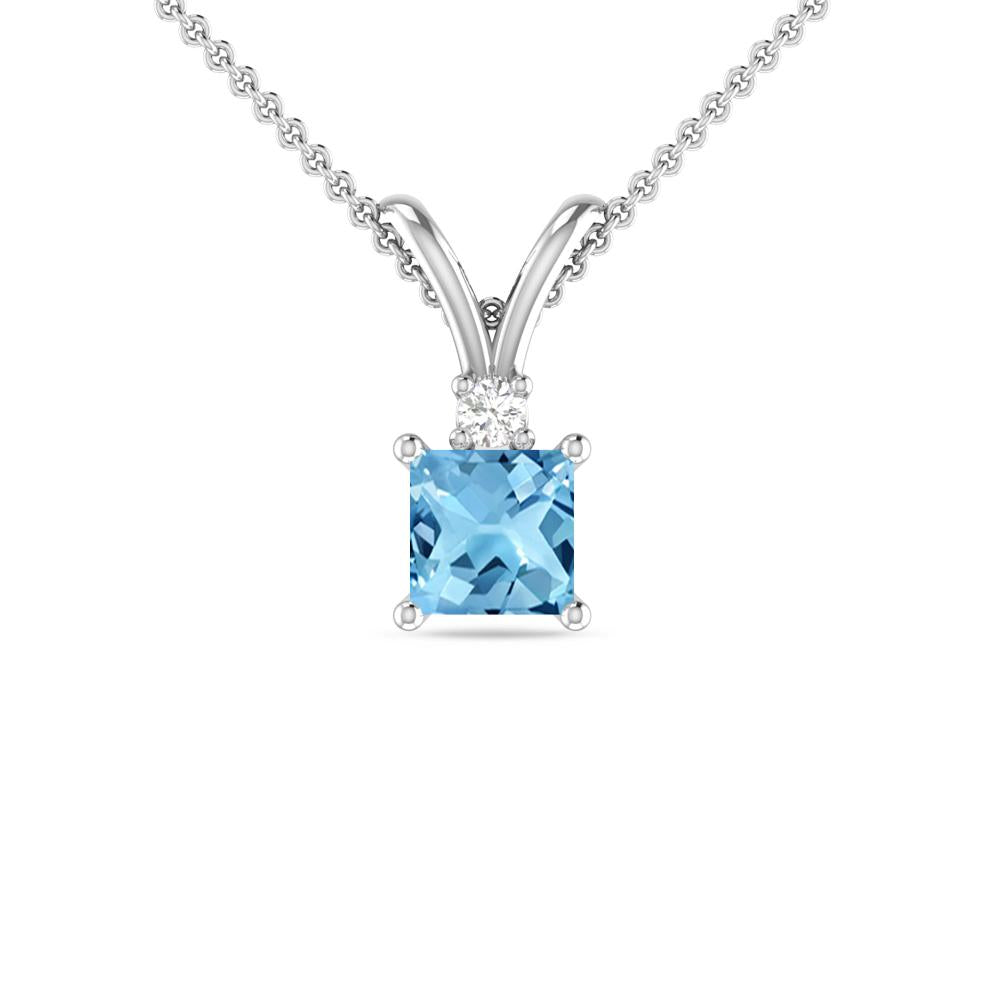 White Gold - Blue Topaz