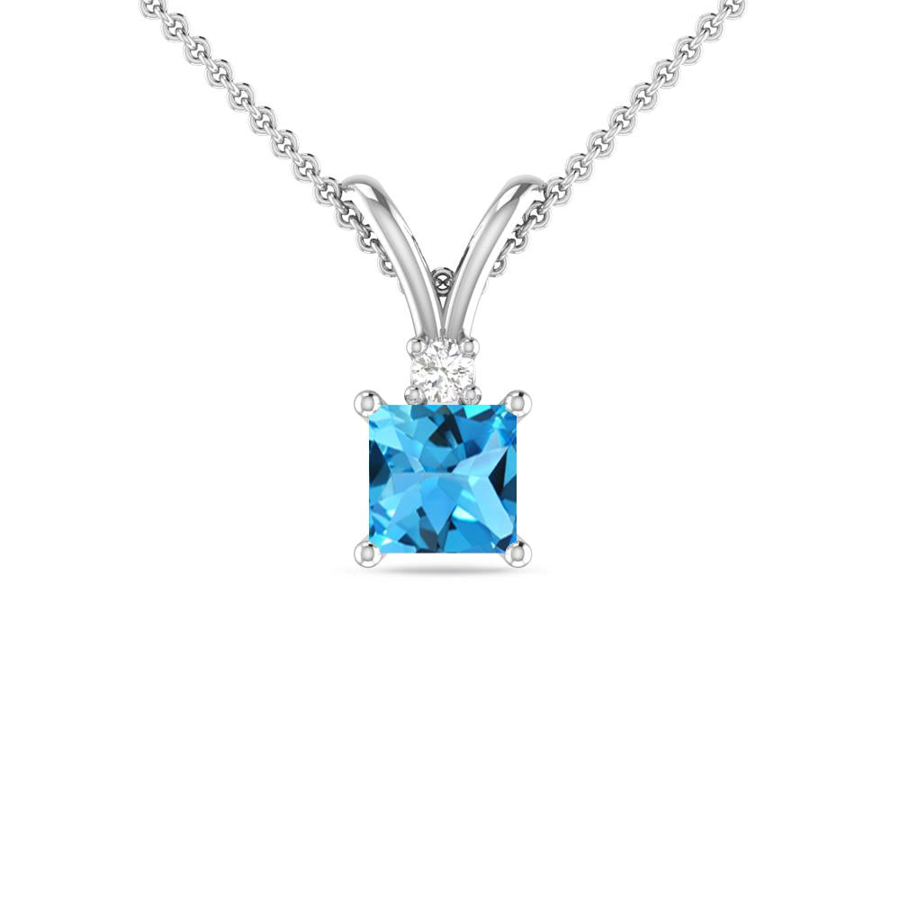 White Gold - Blue Topaz