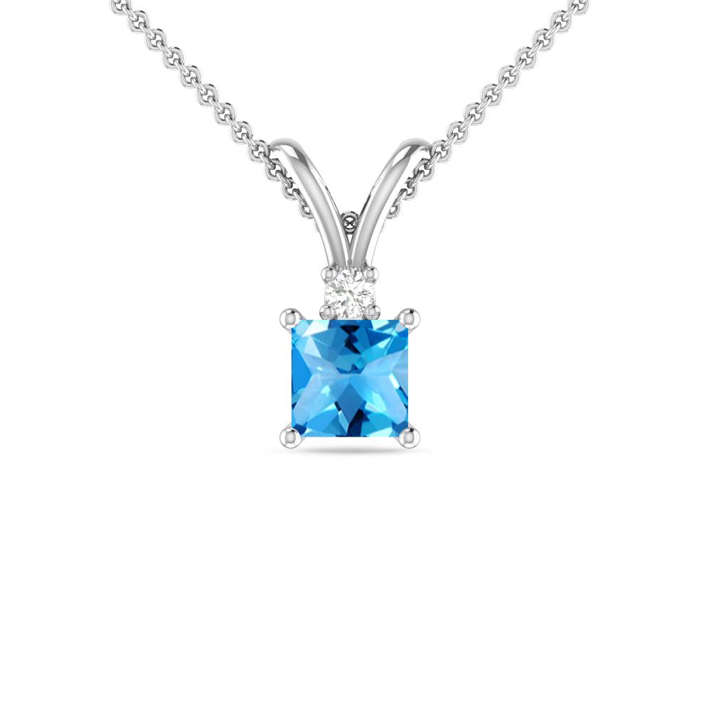 White Gold - Blue Topaz