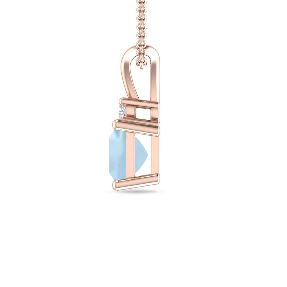 Rose Gold - Aquamarine