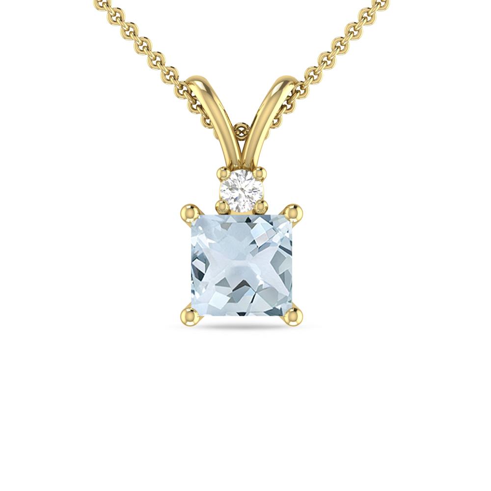 Yellow Gold - Aquamarine