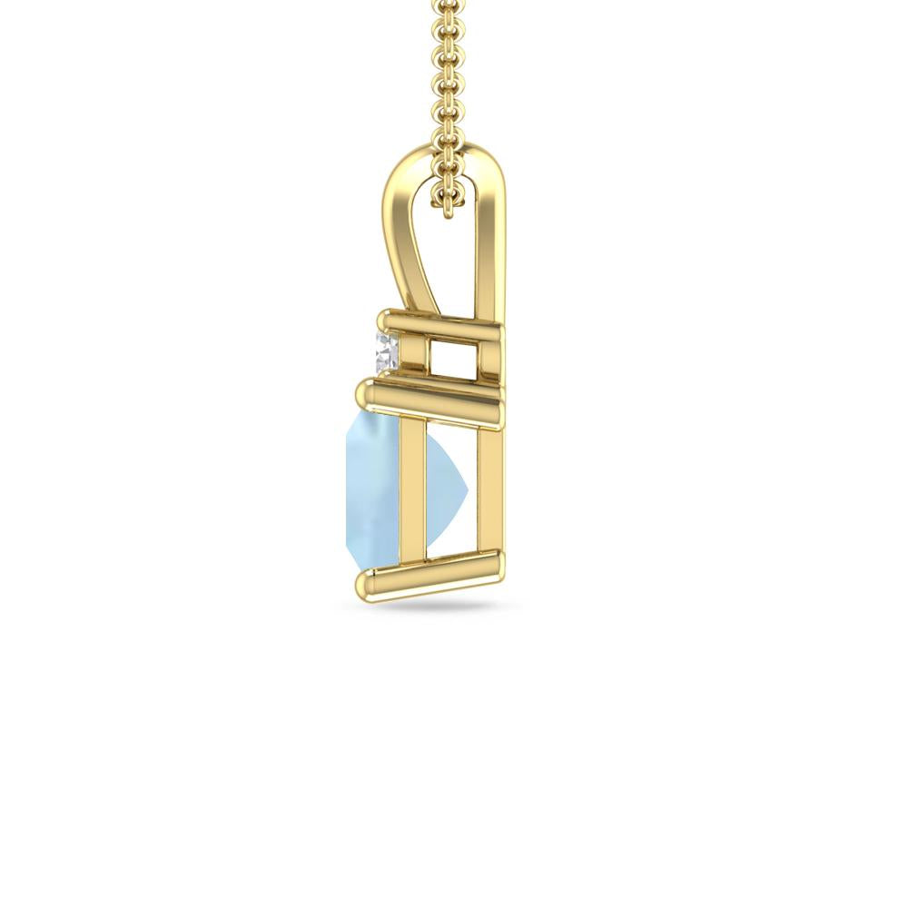 Yellow Gold - Aquamarine