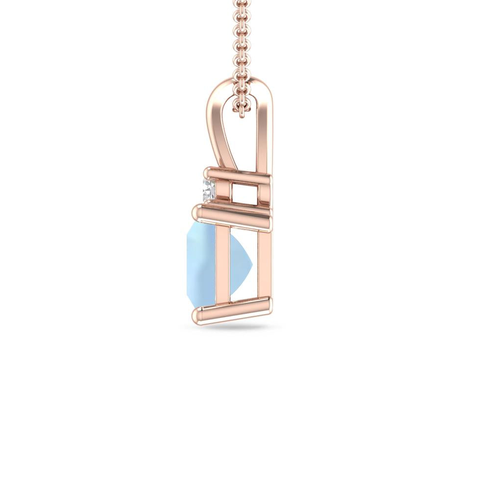 Rose Gold - Aquamarine