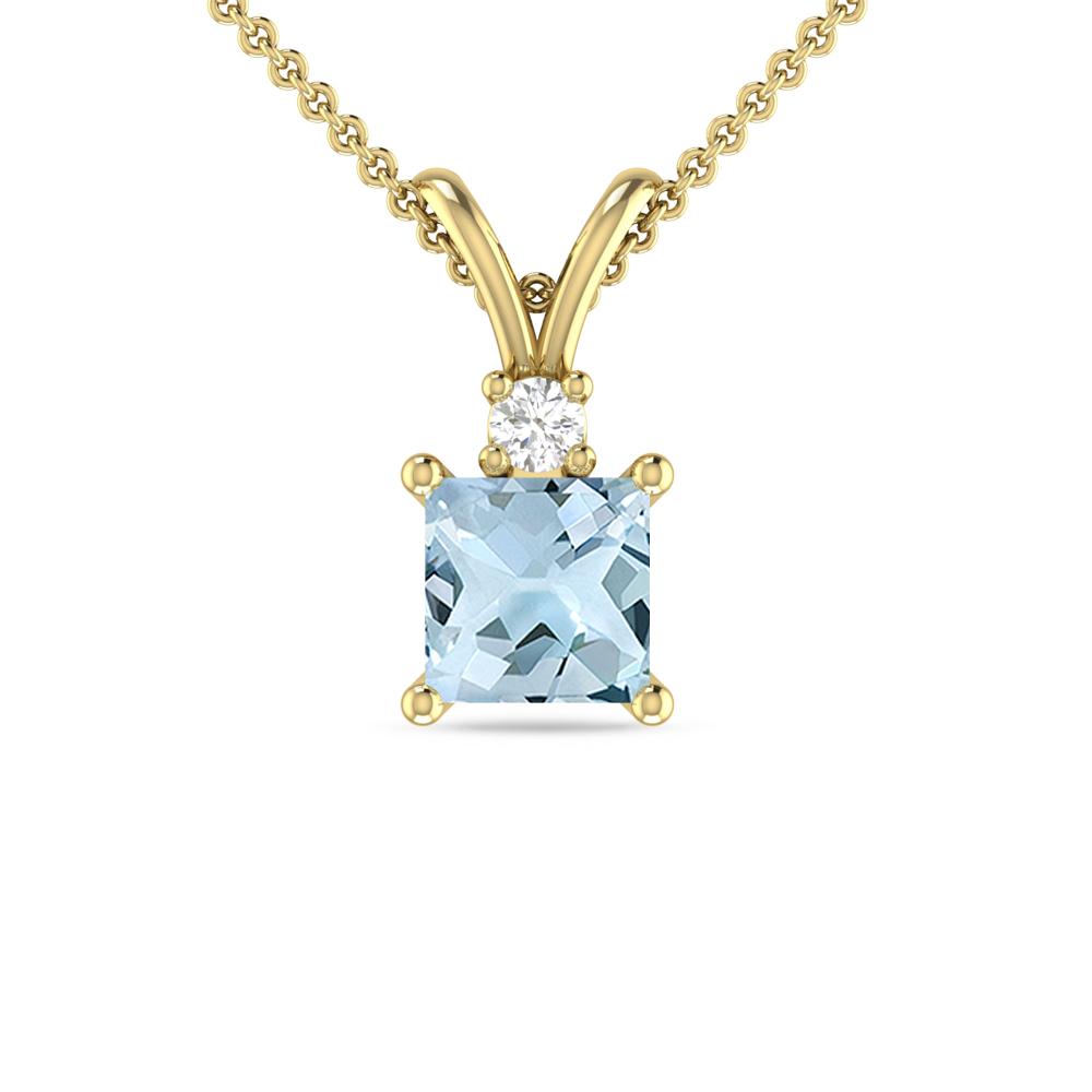 Yellow Gold - Aquamarine