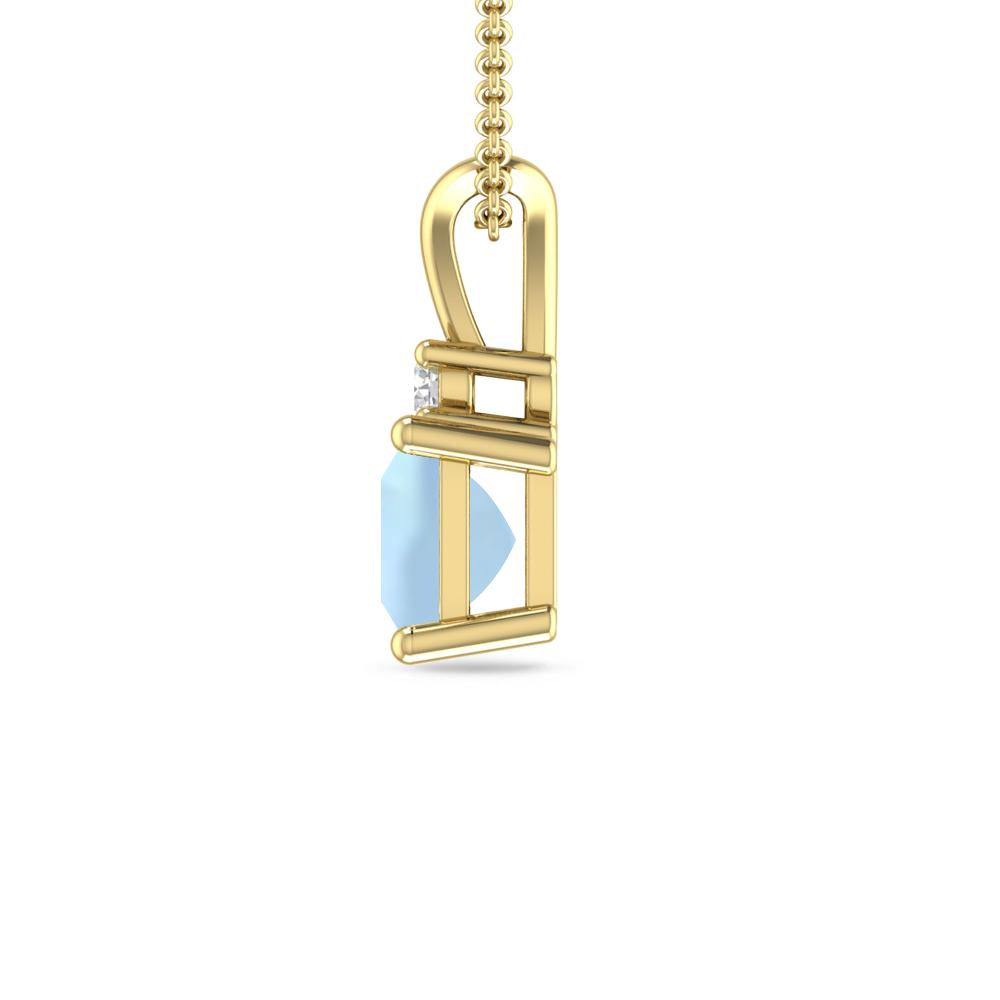 Yellow Gold - Aquamarine