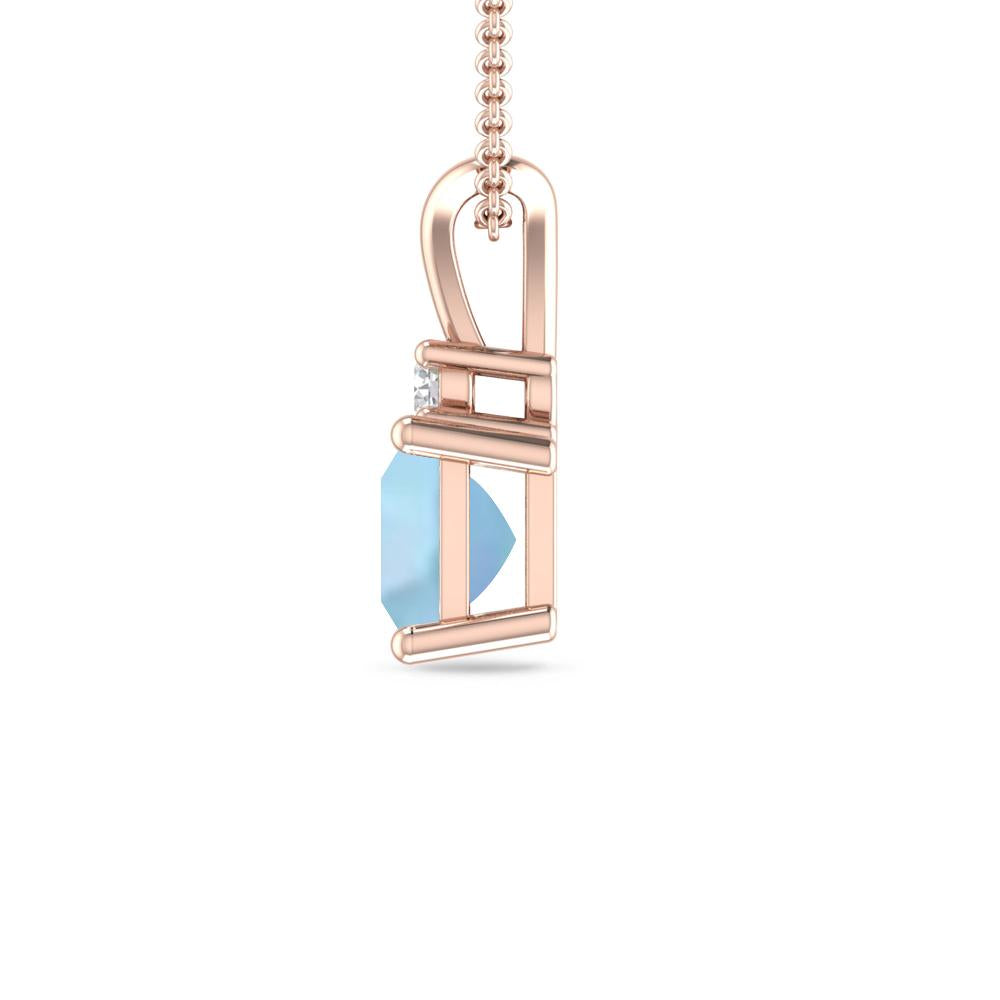 Rose Gold - Aquamarine