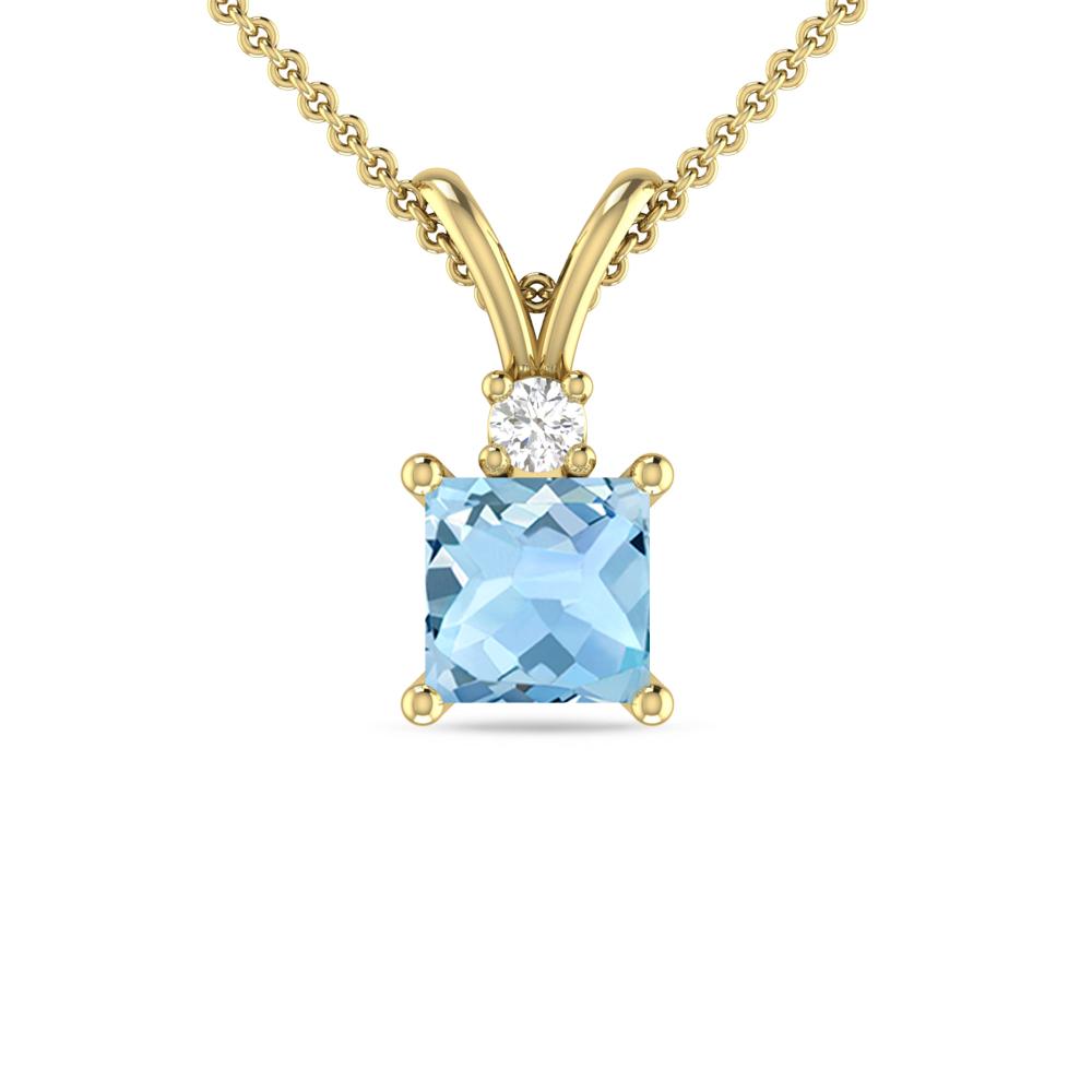 Yellow Gold - Aquamarine