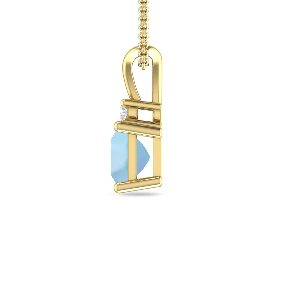 Yellow Gold - Aquamarine