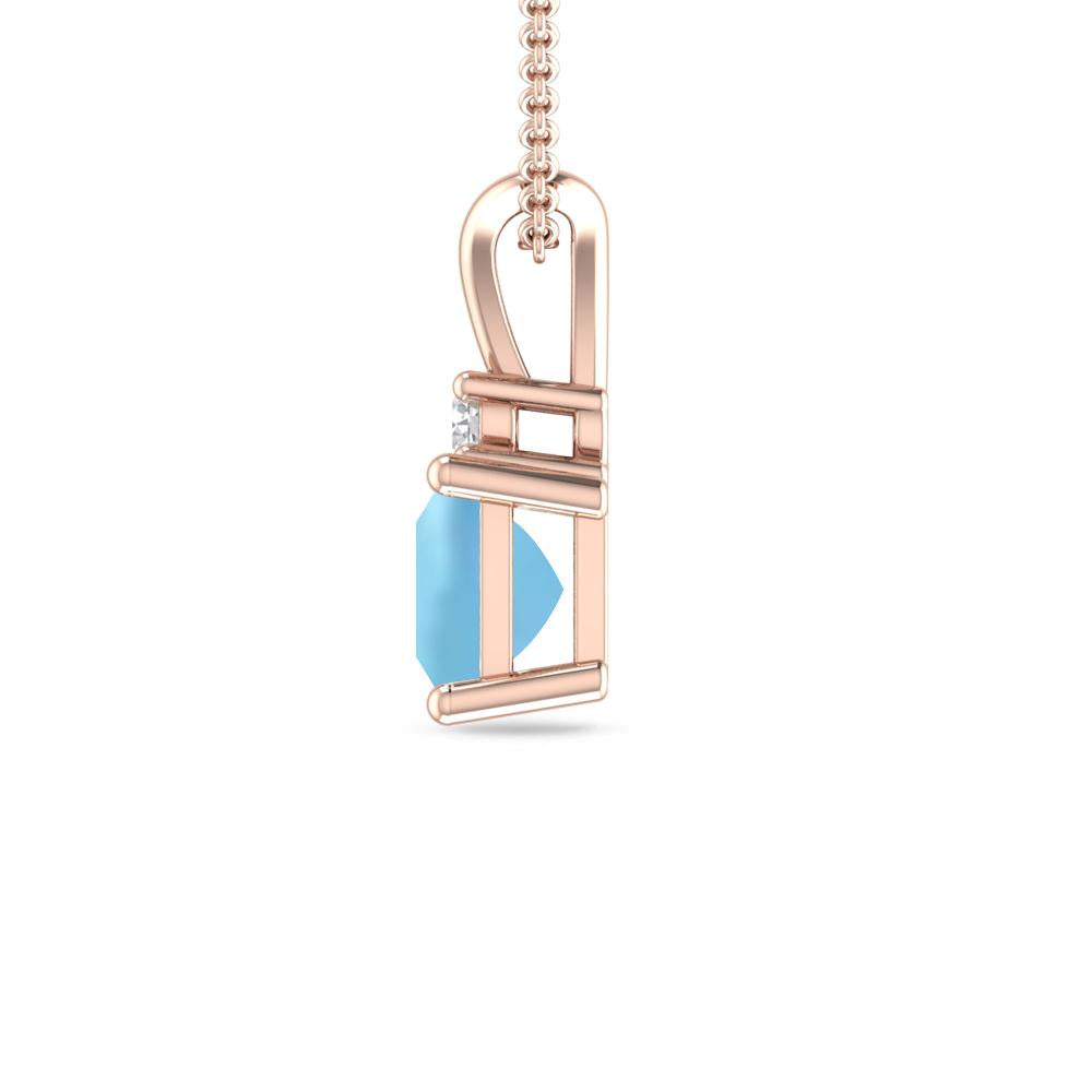 Rose Gold - Aquamarine