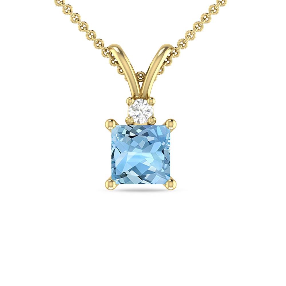 Yellow Gold - Aquamarine