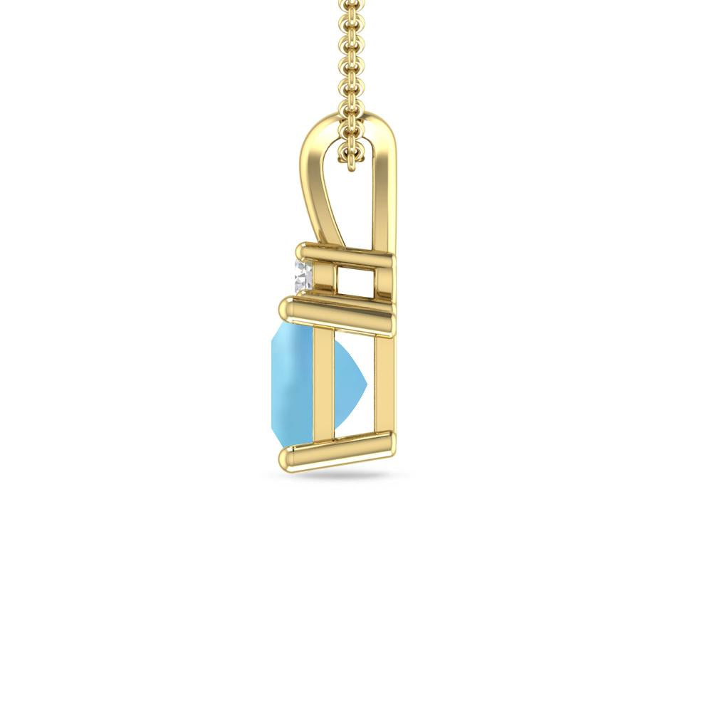 Yellow Gold - Aquamarine